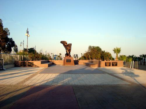 The square in front of the Armenian Genocide Memorial in Larnaca