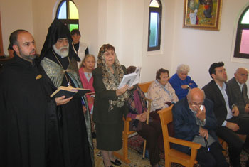 The Archbishop of the Armenian Prelature of Cyprus conducting a Christmas service in 2009