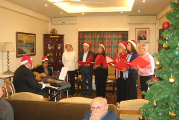 The “AGAPI” Nicosia choir visiting the Kalaydjian Rest Home in December 2009
