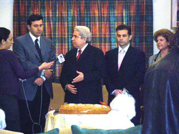 The General Secretary of the AKEL Party visiting the Rest Home in December 2007