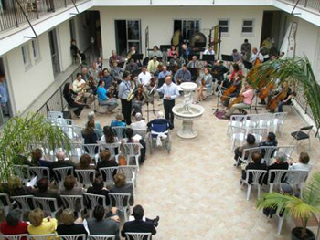 The Cyprus Symphony Orchestra performing at the Kalaydjian Rest Home in 2008